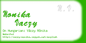 monika vaczy business card